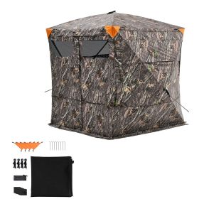 Hunting Blind, 4-5 Person See Through Ground Blinds with Carrying Bag, 270 Degree Portable Camouflage Tent Hunting Blind, 4-5 Person See Through Ground Blinds with Carrying Bag, 270 Degree Portable Camouflage Tent