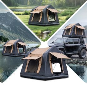 Foldable 2-3 People Amphibious Inflatable Car Roof Top Tent For Camping Outdoor Glamping Camping Tent For SUV, Truck - Without Ladder, Two-tone S (Option: Khaki Black) Foldable 2-3 People Amphibious Inflatable Car Roof Top Tent For Camping Outdoor Glamping Camping Tent For SUV, Truck - Without Ladder, Two-tone S (Option: Khaki Black)